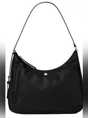 KATE SPADE LIKE NEW JAE MEDIUM BLACK NYLON SHOULDER BAG